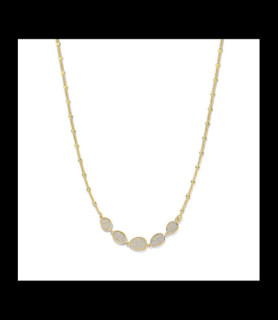 NAIOMY Collier en plaqué or jaune argent serti de zirconium 42-45cm