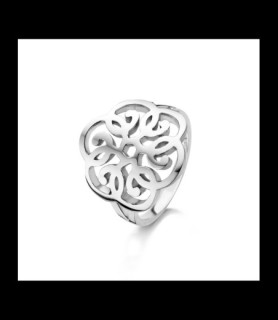 NAIOMY Bague tout argent motif fleur taille 52 uniquement