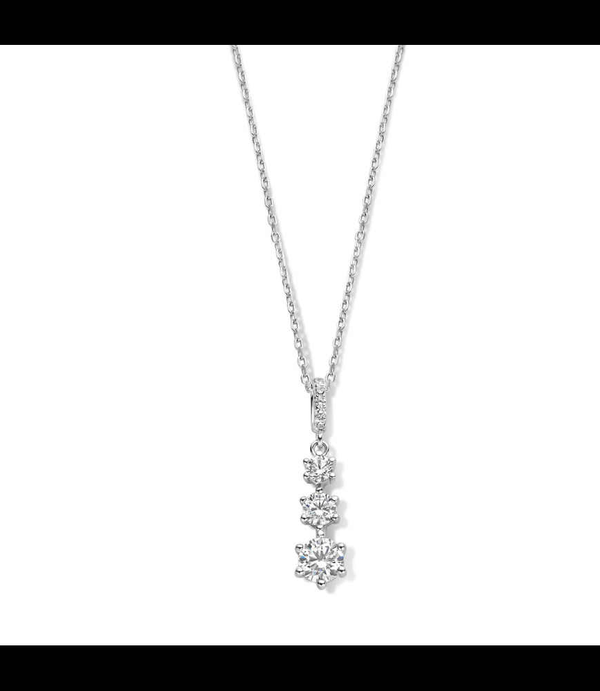 NAIOMY Collier + pendentif AG + 3CZ 40-42-45cm