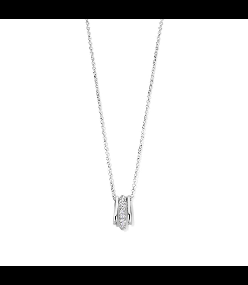 NAIOMY Chaine et Pendentif en argent avec zircon + chaîne 40-42-45cm