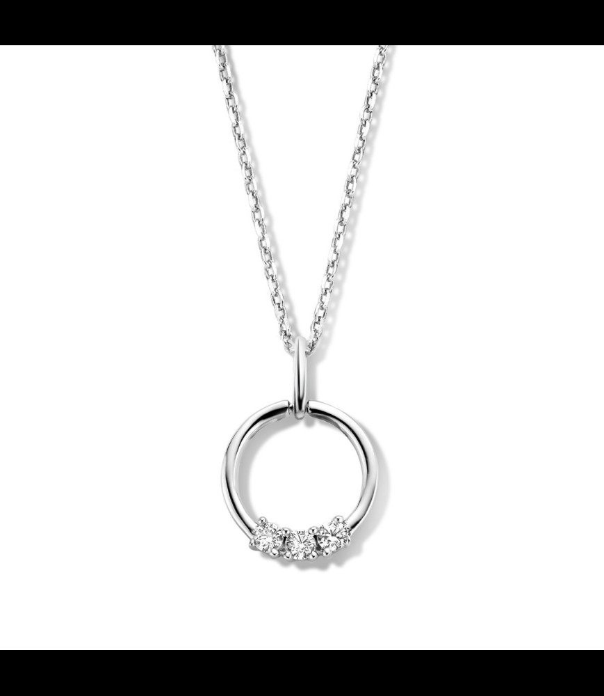 NAIOMY Collier argent et oxydes de zirconium 40-45 cm
