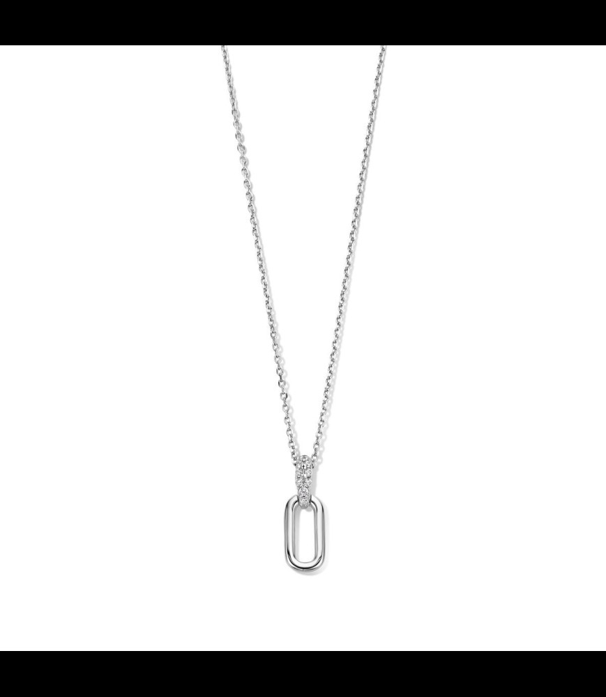 NAIOMY Chaine et Pendentif en argent avec zircon + chaîne 40-42-45cm