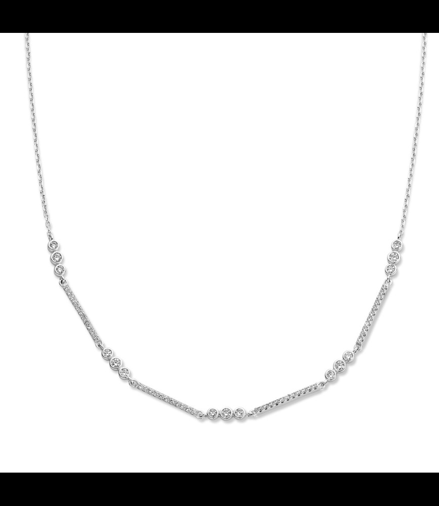 NAIOMY Collier argent et oxydes de zirconium