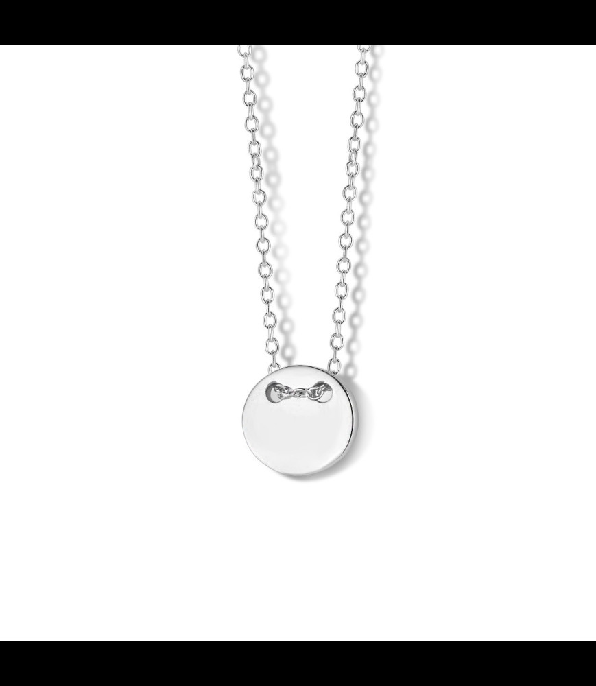 NAIOMY Collier argent petite pastille