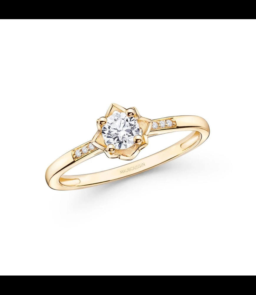 MAAUBOUSSIN Solitaire Ma Reine d'Amour N°3 Or jaune et diamants  DOIGT 54