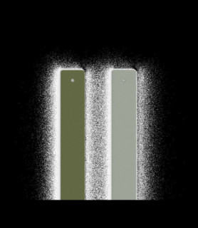 LES GEORGETTES Cuir - Manchettes, Olive / Eau Douce 14MM