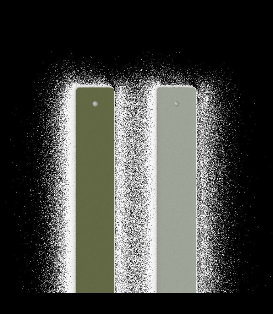 LES GEORGETTES Cuir - Manchettes, Olive / Eau Douce 14MM