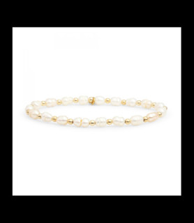 SPARKLING Bracelet argent doré et mother of pearl