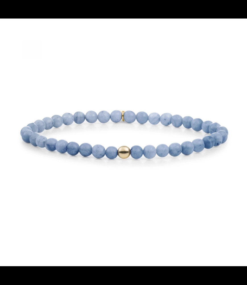 SPARKLING Bracelet argent doré et aventurine