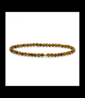 SPARKLING Bracelet argent doré et oeil de tigre