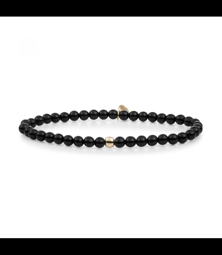 SPARKLING Braclet argent doré et onyx