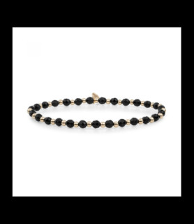 SPARKLING BRACELET argent doré et onyx
