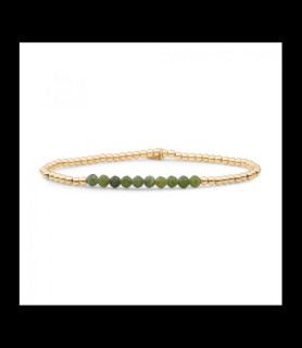 SPARKLING Bracelet argent doré et southern jade