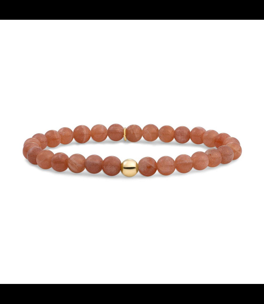 SPARKLING Bracelet argent doré et sunstone