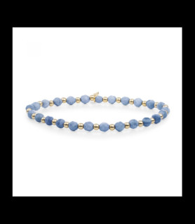 SPARKLING Bracelet argent doré et aventurine