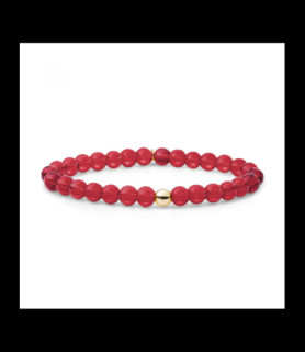 SPARKLING Bracelet argent doré et quartz rose