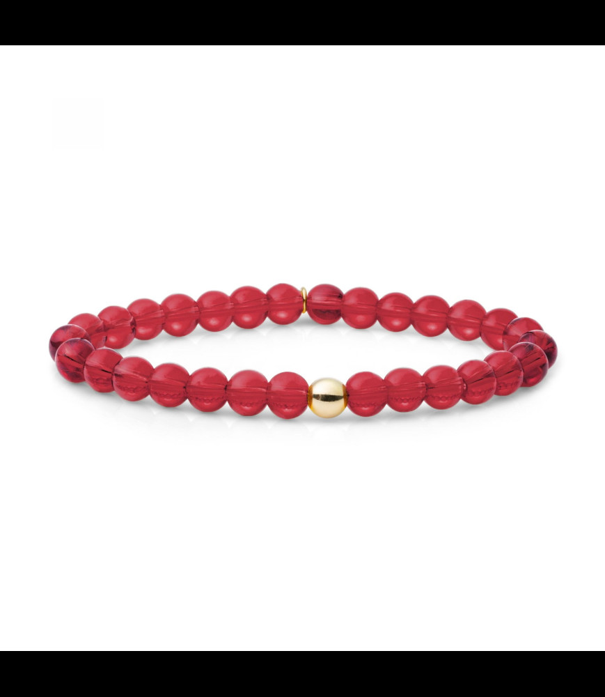 SPARKLING Bracelet argent doré et quartz rose