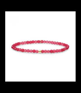 SPARKLING Bracelet argent doré et quartz rose