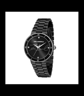 KARL LAGERFELD Montre dame acier noir