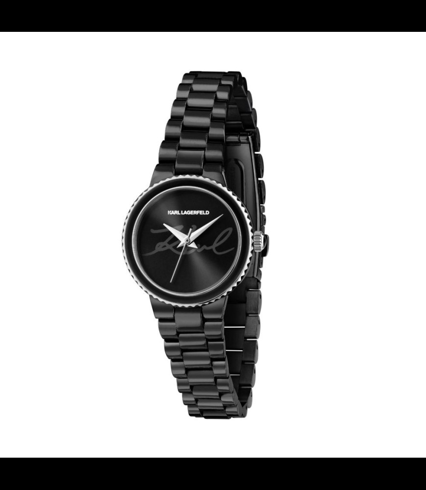 KARL LAGERFELD Montre dame acier noir
