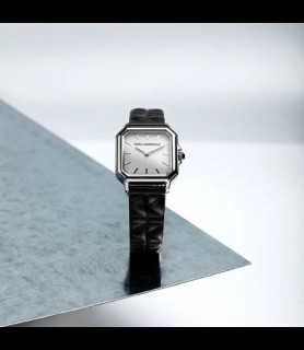 KARL LAGERFELD Montre KARL LAGERFELD Femme Square en Cuir Noir R0551102501