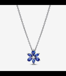 PANDORA Collier Pendentif Herbier Bleu Scintillant
