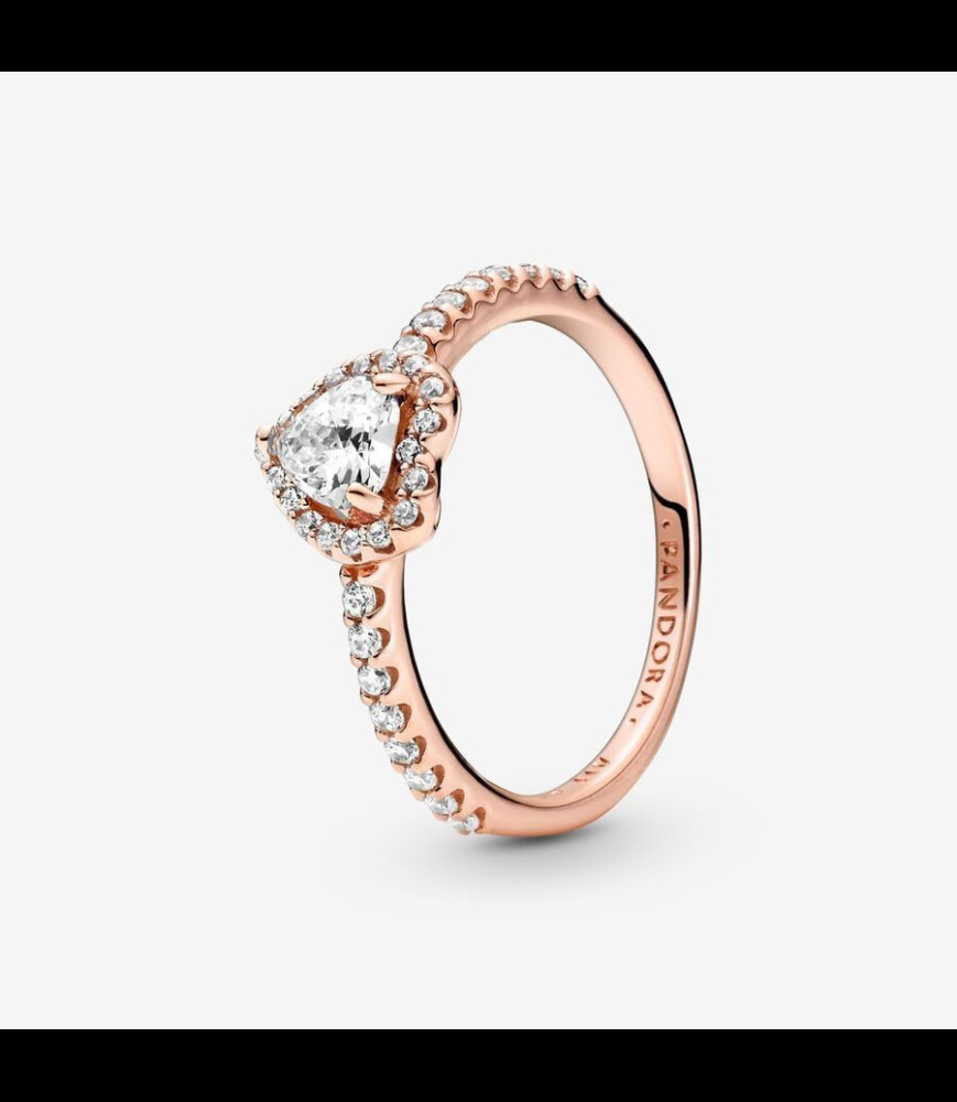 PANDORA Bague Cœur Surélevé Scintillant