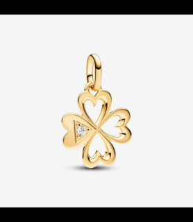 PANDORA Charm Médaillon Trèfle à Quatre Feuilles Cœur Pandora ME