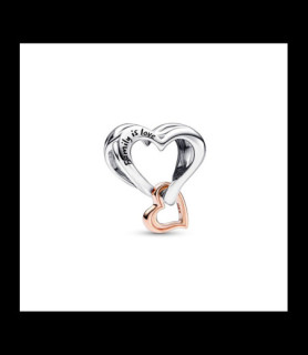 PANDORA Charm Cœur Infini Ajouré Bicolore