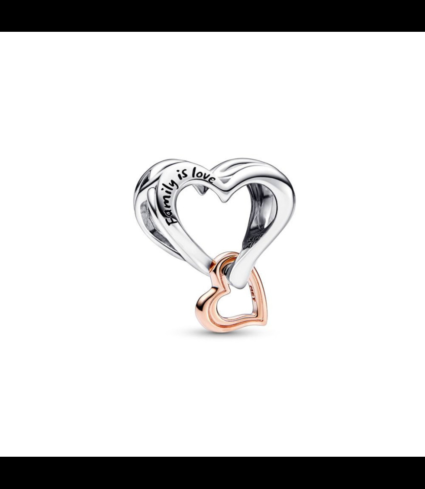 PANDORA Charm Cœur Infini Ajouré Bicolore