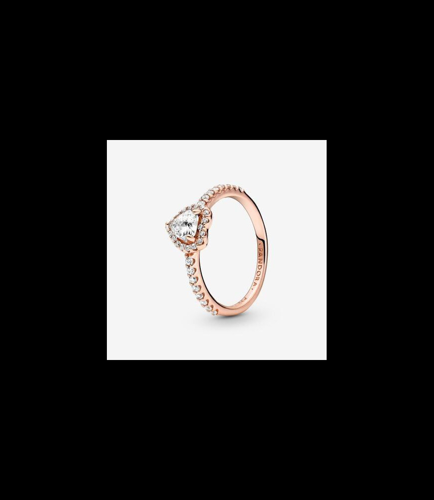 PANDORA Bague Cœur Surélevé Scintillant