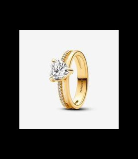 PANDORA Bague Cœur Anneau Double DOIGT 56