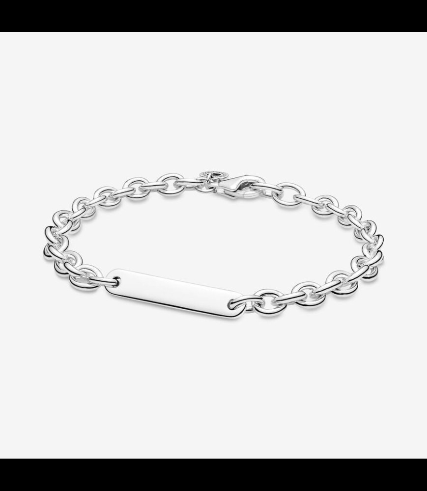 PANDORA Bracelet à Maillons Barre Gravable