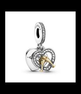 PANDORA Charm Pendant Joyeux Anniversaire de Mariage Bicolore