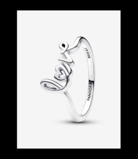PANDORA Bague Love en Lettres Cursives TAILLE 54