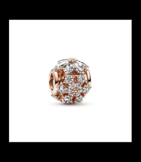PANDORA charms rond herbier scintillant métal rose gold