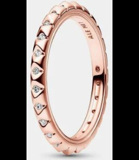 PANDORA Bague Pyramides Pandora ME Métal doré à l'Or Rose 14 carats TAILLE 56