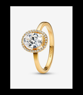 PANDORA Bague Halo Ovale Scintillant TAILLE 54