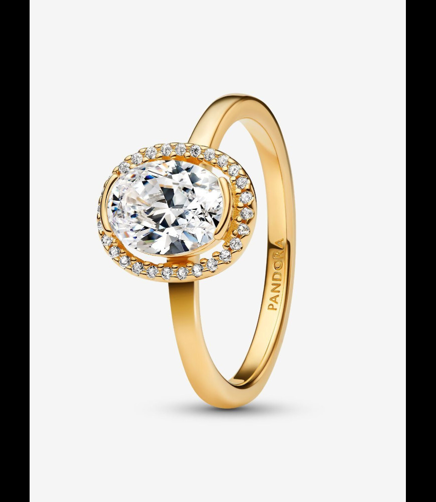 PANDORA Bague Halo Ovale Scintillant TAILLE 54