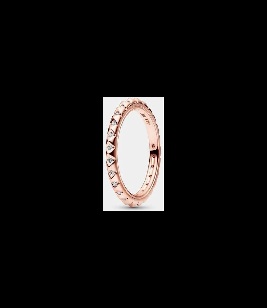 PANDORA Bague Pyramides Pandora ME Métal doré à l'Or Rose 14 carats TAILLE 50