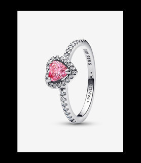 PANDORA Bague Cœur Rose Surélevé TAILLE 52