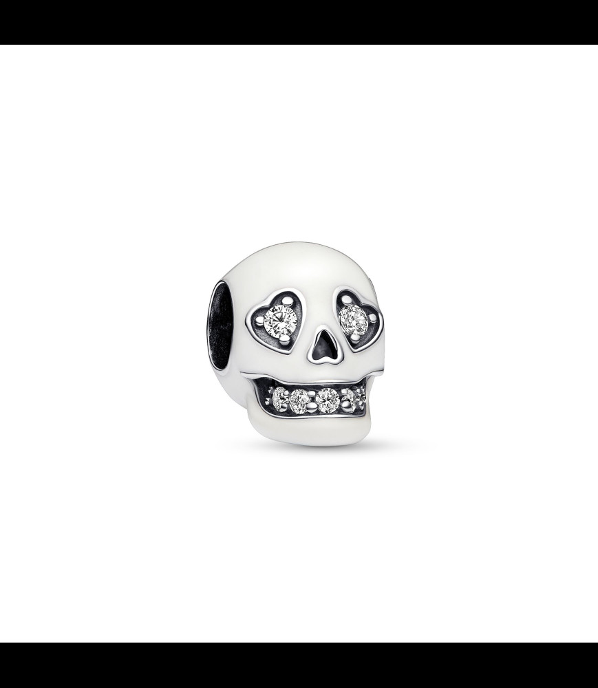 PANDORA Charm Luminescent Tête de Mort Scintillante
