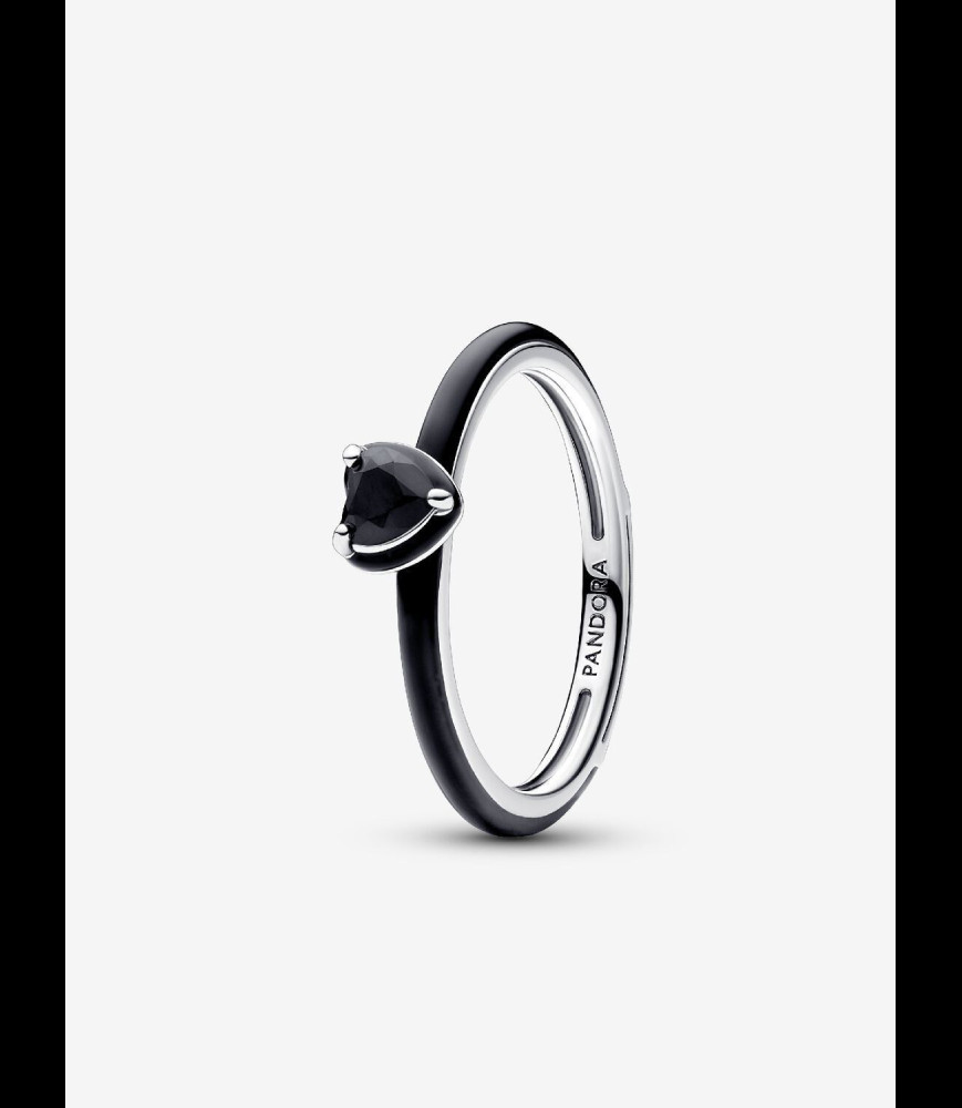 PANDORA Bague Cœur Chakra Noir TAILLE 54