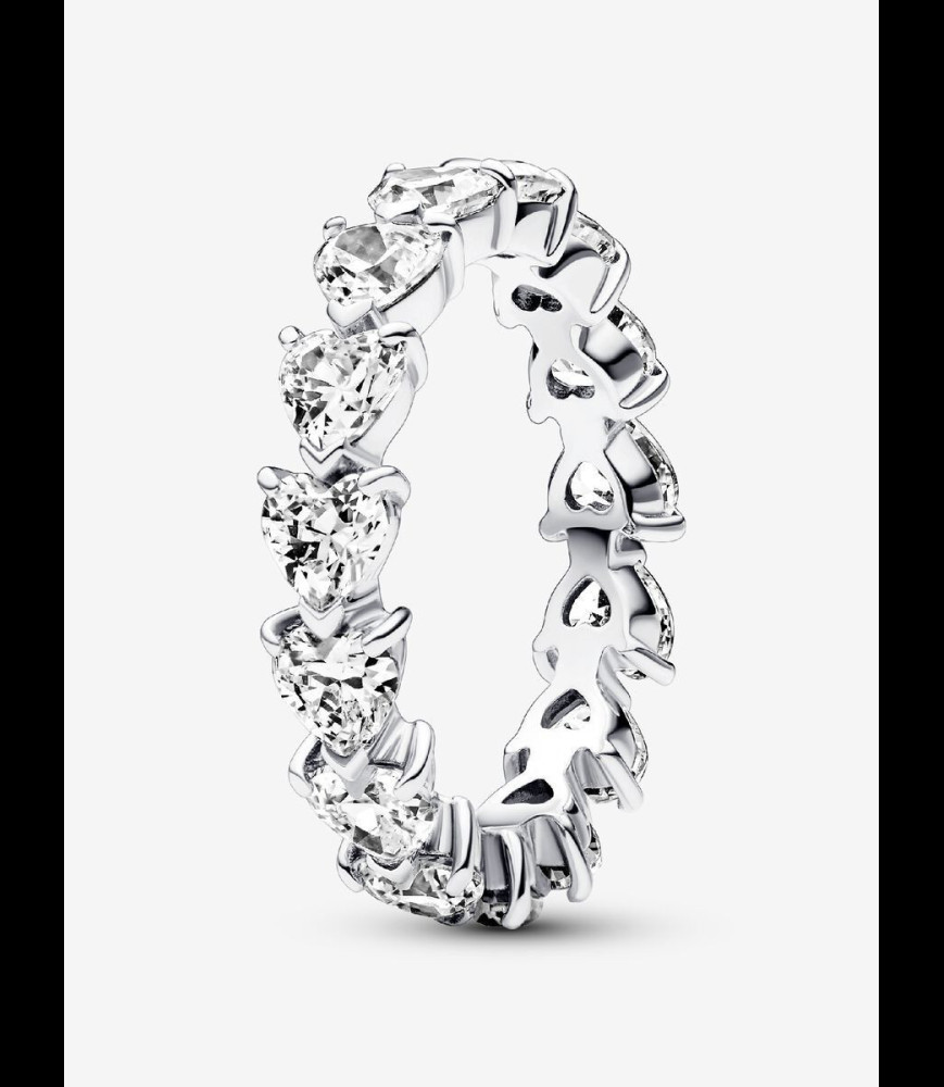 PANDORA Bague Couronne de Cœurs Incolores Taille 52