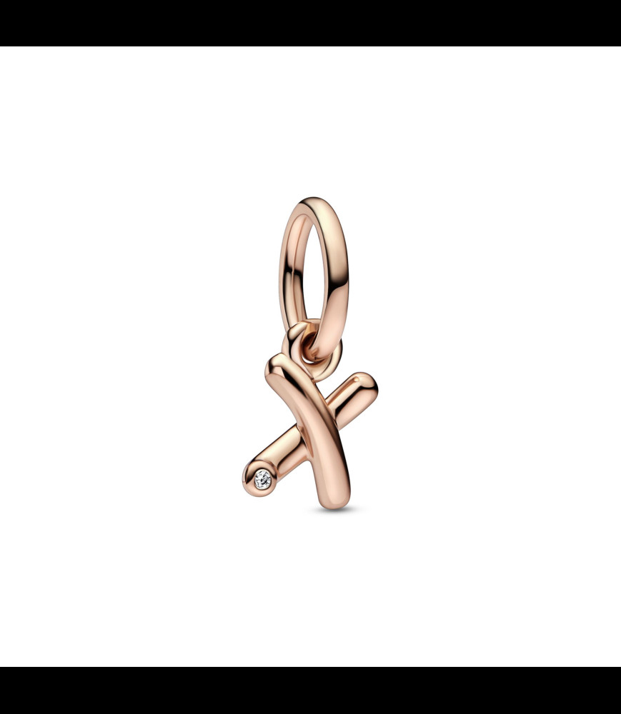 PANDORA Charm-pendentif Lettre X script