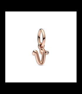 PANDORA Charm Alphabet Rosé  Lettre V    782480C01