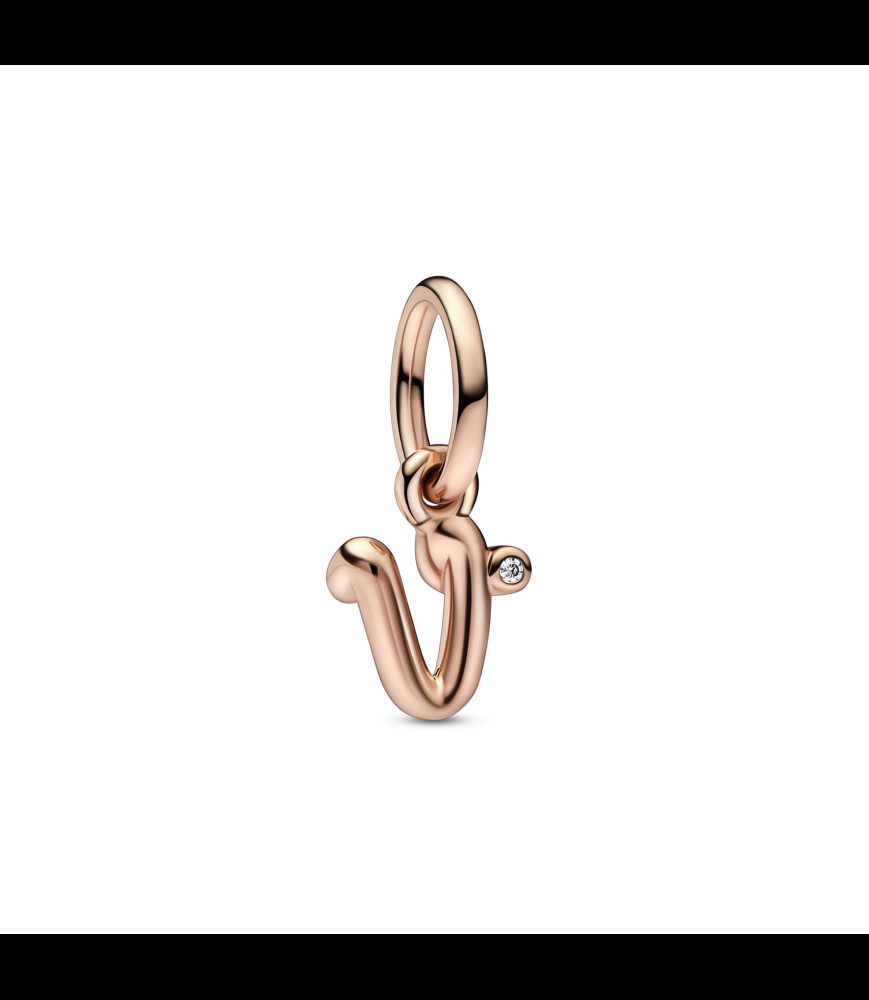 PANDORA Charm Alphabet Rosé  Lettre V    782480C01