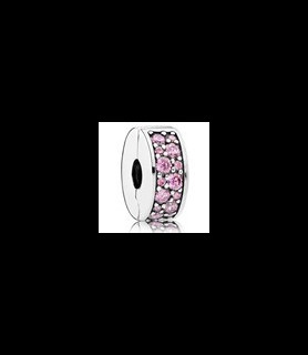 PANDORA Charm Clip Pavé Rose