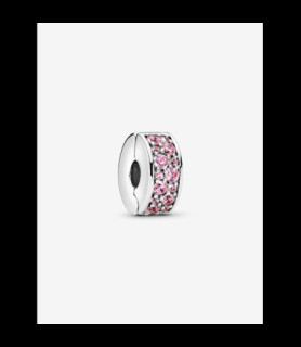 PANDORA Charm Clip Pavé Rose