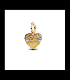 PANDORA Charm Pendant Cœur d'Amour Métal doré à l'Or 14 carats